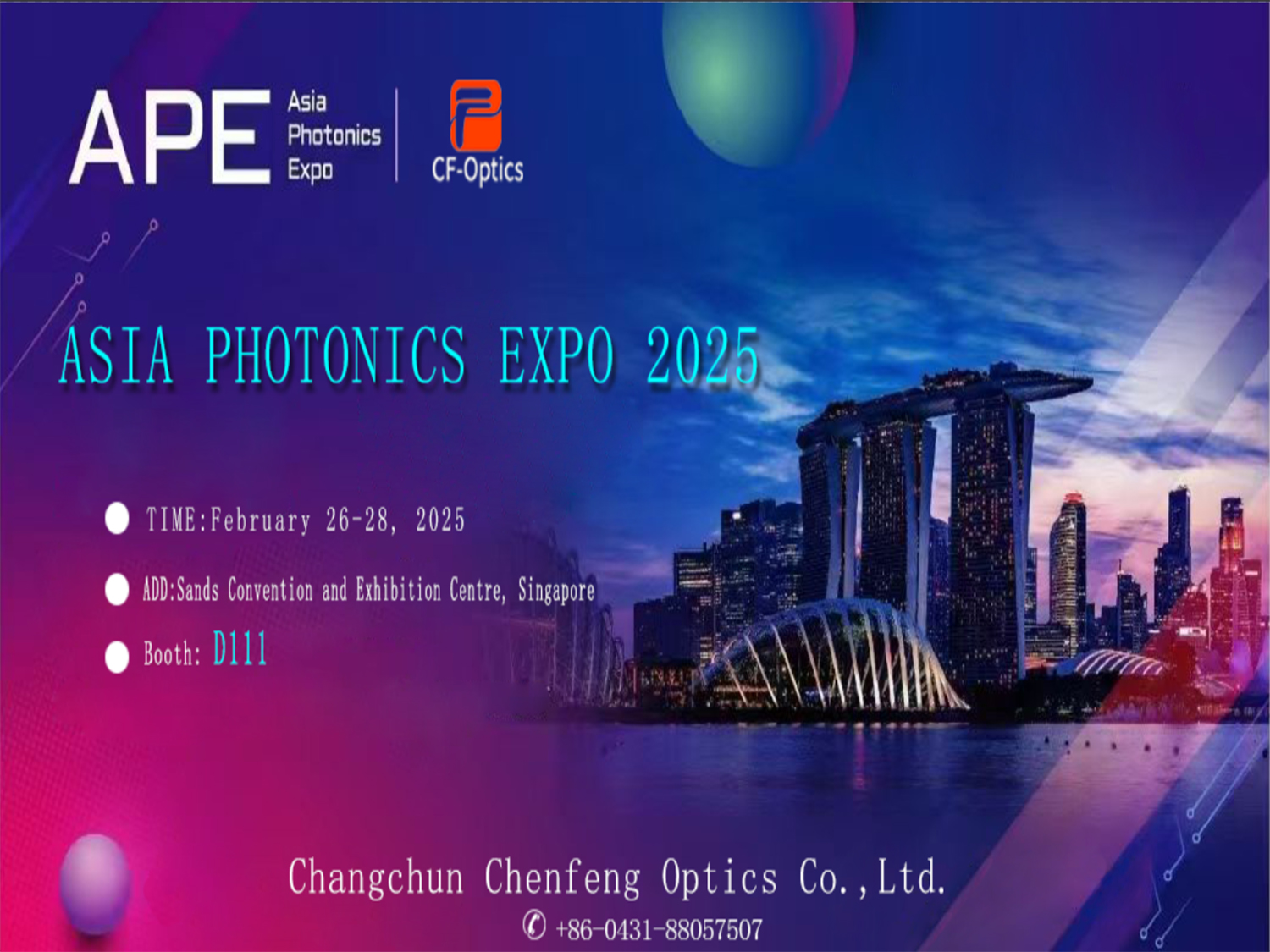 Singapore exhibition--Booth D111 Februar